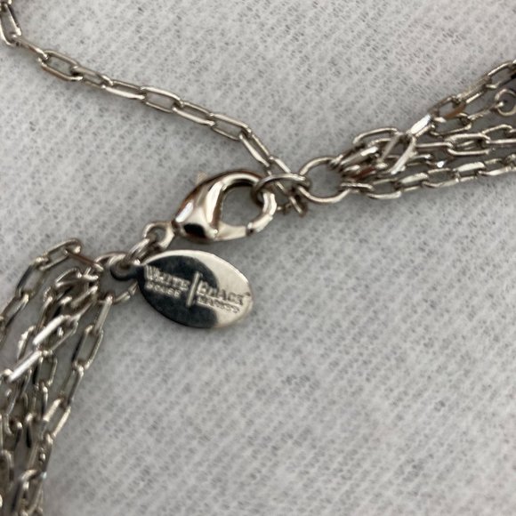 Vintage WHBM Black/Pearl/Crystal Multi-strand Necklace - Picture 8 of 8